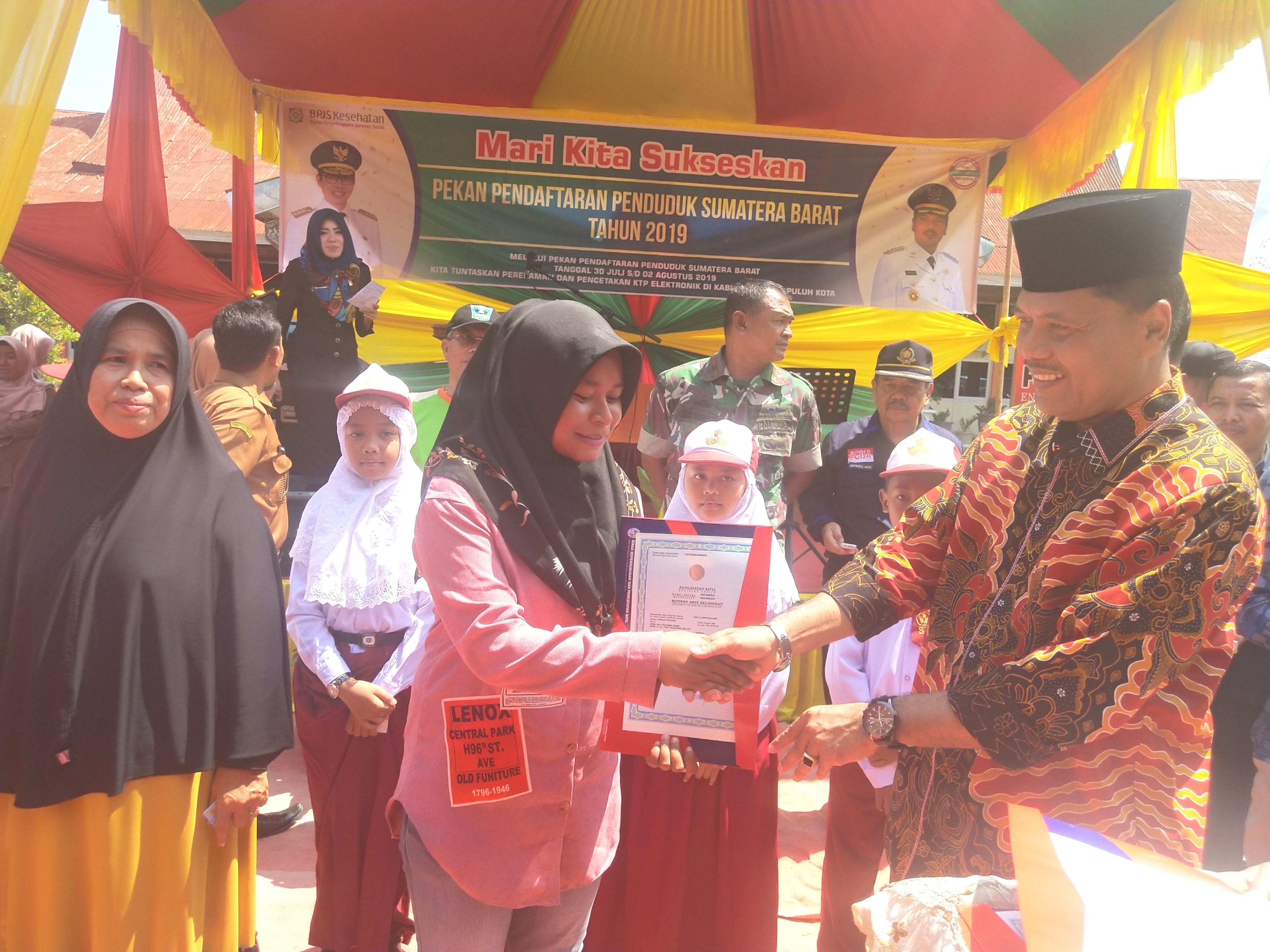 Pekan Pendaftaran Penduduk Sumatera Barat Dipusatkan di Limapuluh Kota