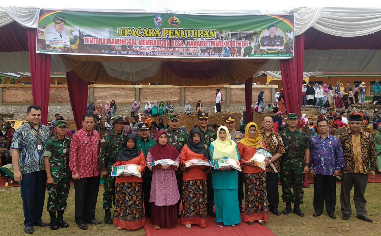 TMMD 106 Ditutup, Walinagari: Terimakasih Bupati dan TNI